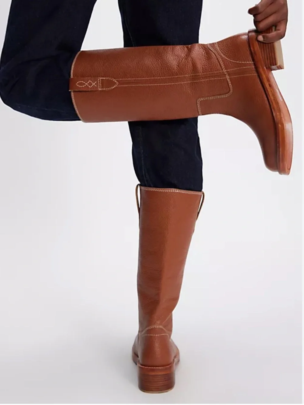 FREE PEOPLE BLAZE LEATHER BOOTS EXCELLENT CONDITION CURRENT ON WEBSITE $298 Sz 8